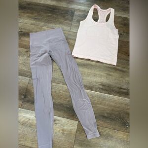 Lululemon Women's Pink swiftly 2.0 and purple wunderunder leggings size 4